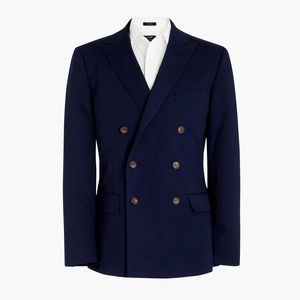 J Crew 40R Slim double-breasted suit jacket NWOT